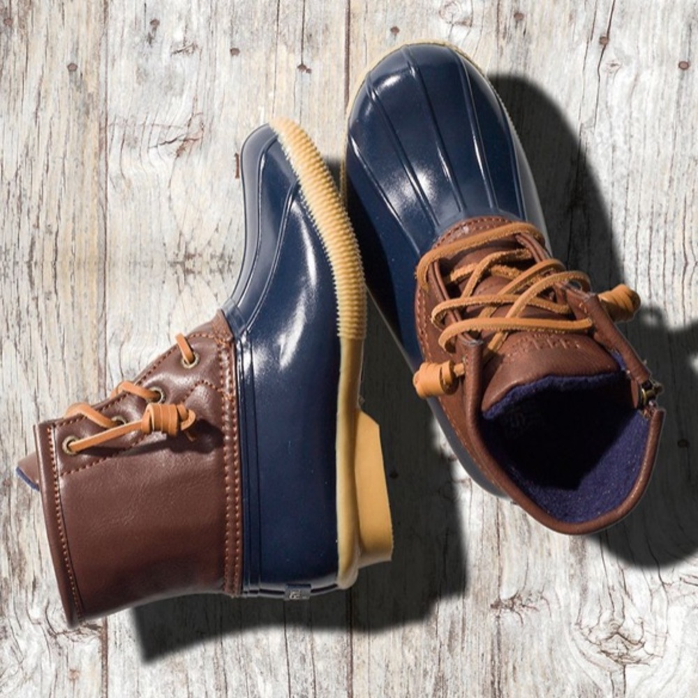 Sperry Saltwater Rain Duck Boot Big Girls US 3M